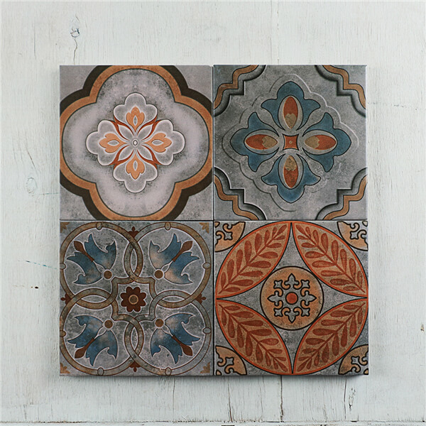 Wholesale 8x8 Decorative Wall Tiles, Floral Pattern Floor Tile
