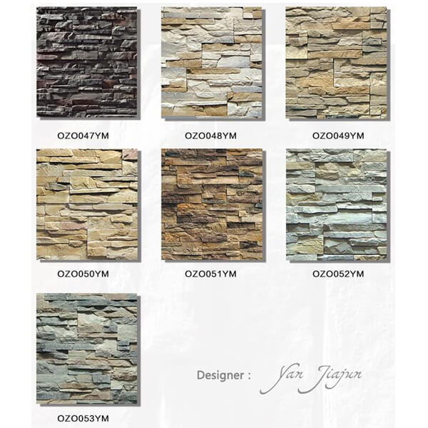 OZO047YM de piedra apilada, azulejo de piedra apilado, chapa de piedra