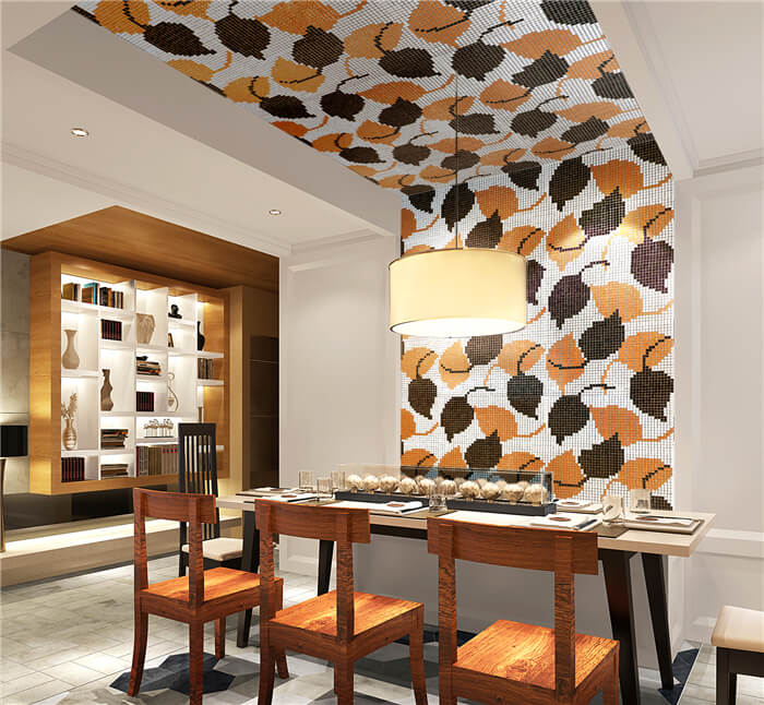 mosaic with autumn leave pattern in the dinning room.jpg