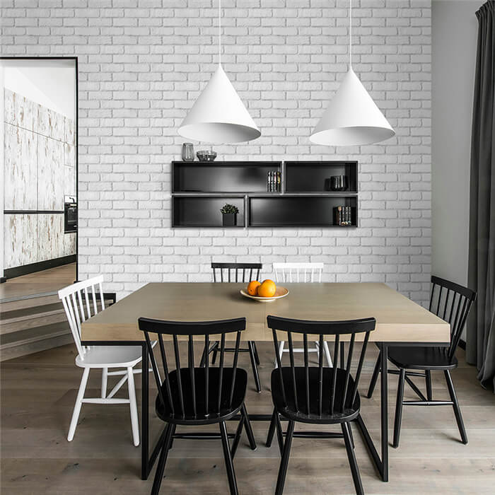 white brick veneer dinning room wall decoration.jpg