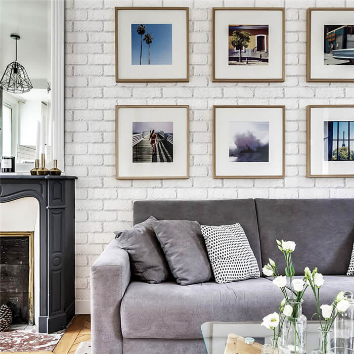 living room wall design with white brick veneer decor.jpg
