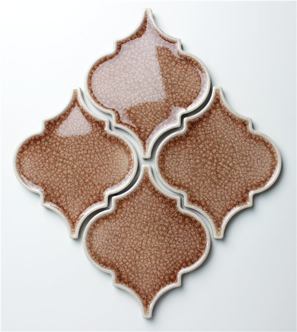 elegant fambe taxtured lantern shaped terra cotta backsplash tile.jpg