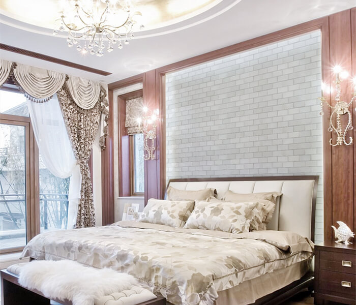 using white subway brick bond tile for bedroom wall decoration.jpg