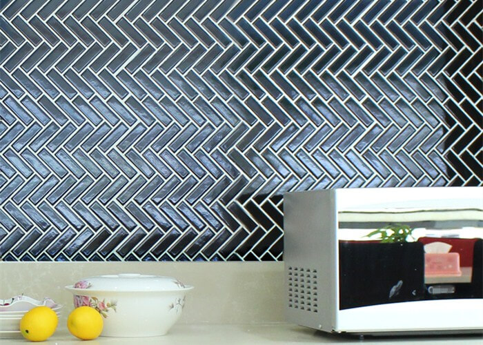 kitchen installing with black herringbone backsplash.jpg