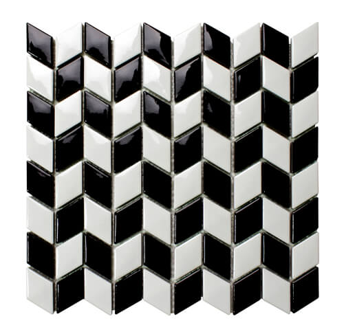 arrow design black white mosaic wall tile.jpg