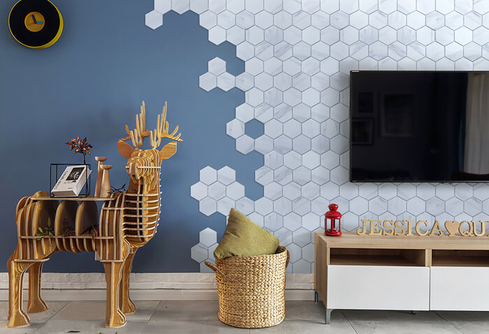 free matching imitation marble mosaic tile backsplash for TV wall decor.jpg