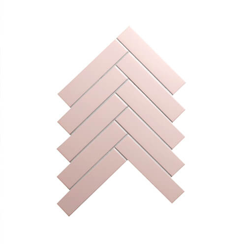 pink colored herringbone porcelain mosaic tile.jpg