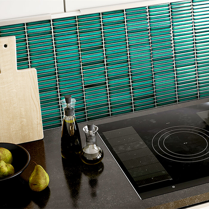 vintage green tile mosaic kitchen backsplash.jpg