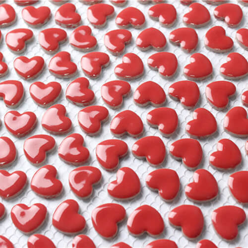 red porcelain heart shaped mosaic tiles CZG401CD.jpg