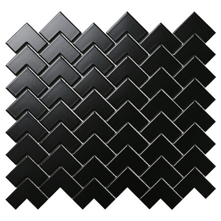 matte finish porcelain black mosaic wall tiles CZM170Y.jpg