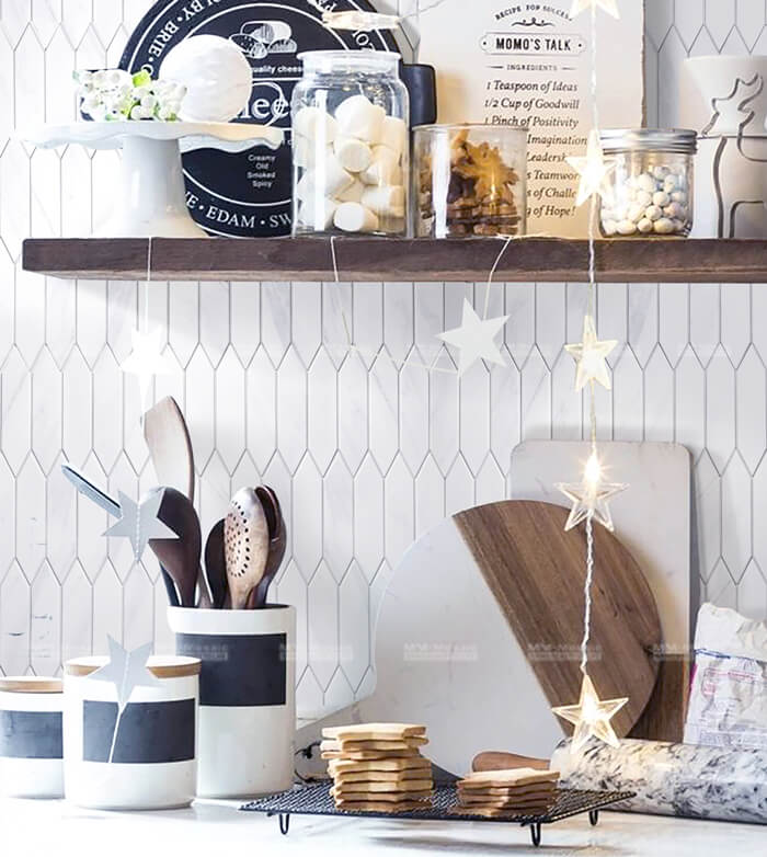 Make Your Kitchen Backsplash Spotless with carrara white long hexagon tiles.jpg