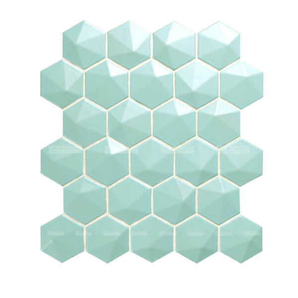 small hexagon porcelain mosaic tile CZM711D