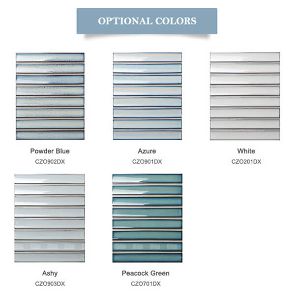 5 optional color of stripe mosaic