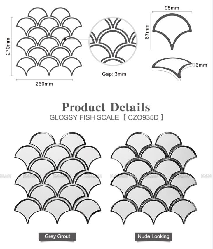 details of porcelain mosaic