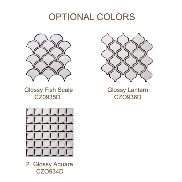 optional colors of porcelain mosaic