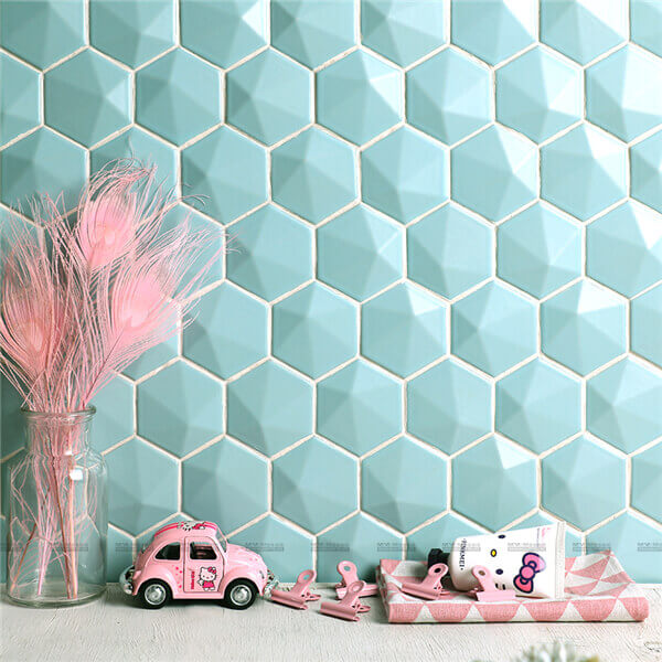 GLAZED MATT 3D HEXAGON PORCELAIN MOSAIC Blithe Green CZM711D-4.jpg