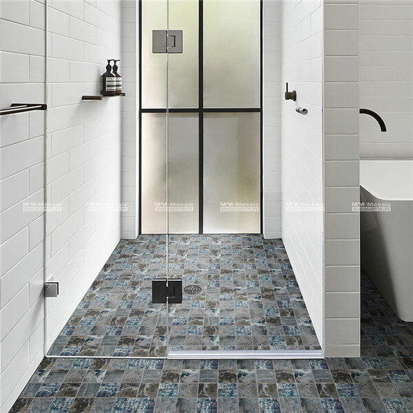 digital print porcelain mosaic flooring tile bathroom
