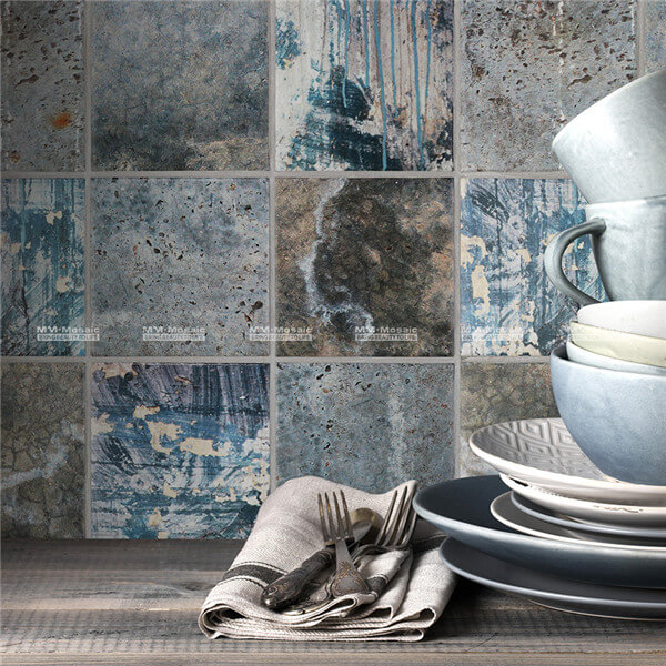 Digital Print Vintage Industrial Style Porcelain Mosaic