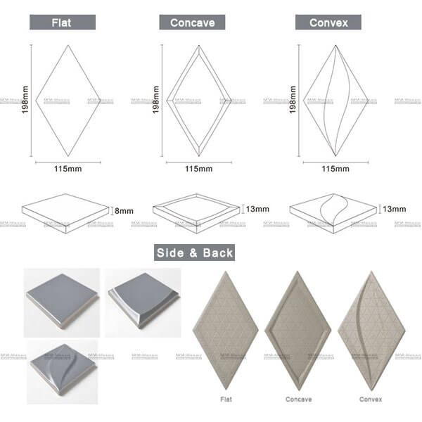 details of porcelain tiles