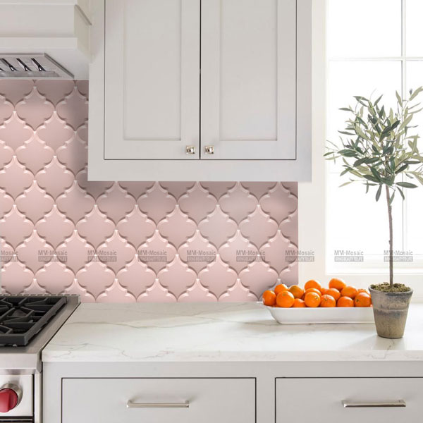 Super Lantern Porcelain Mosaic Matte Pink