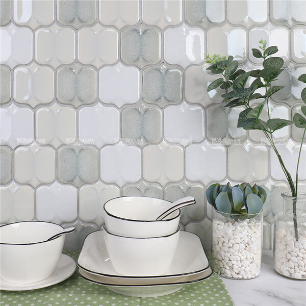 Crystal Glazed Moroccan Bubble Porcelain Mosaic mix color