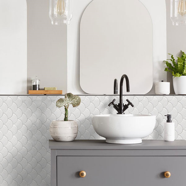 stunning bathroom uneven porcelain mosaic ZOC3201