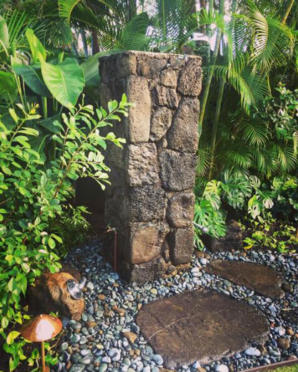 ecological outdoor shower space