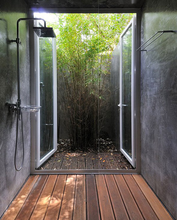 indoor mix outdoor shower