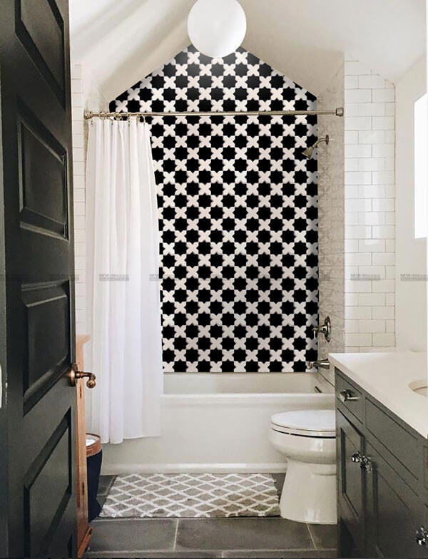 perfect star cross tile as bathroom wall tiles
