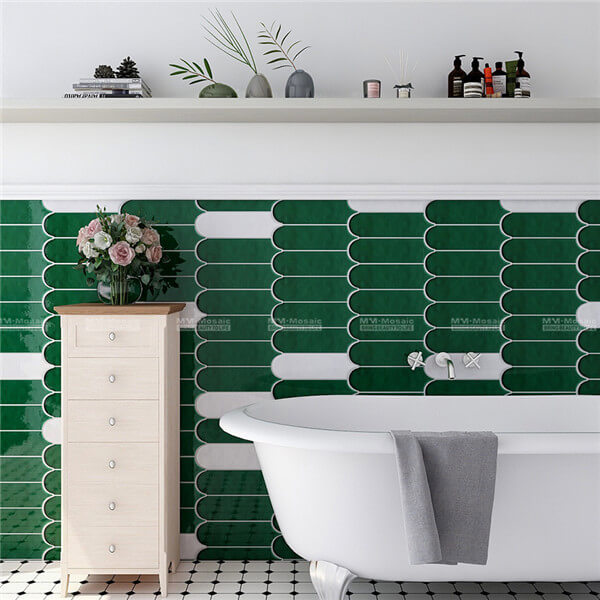 emerald shower tiles