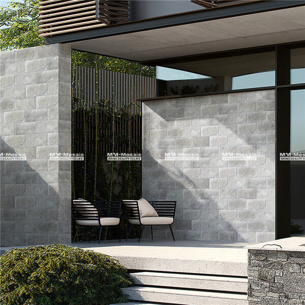 mushroom stone veneer cladding as exterior building wall