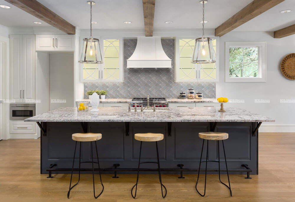 white fish scale backsplash