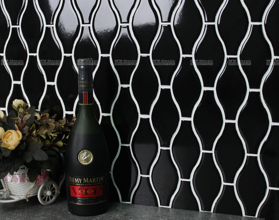 Bottle Shape Mosaic As Wall Tiles