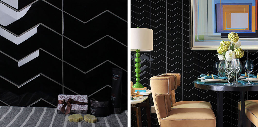 wholesale decor tiles in black color