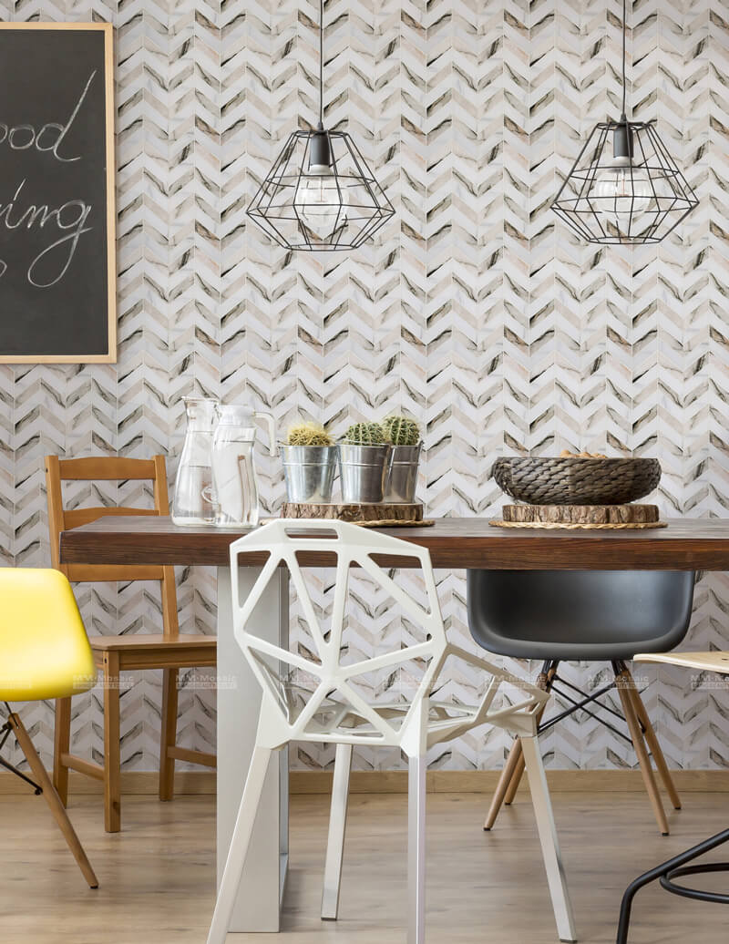 Peel and Stick Wall Tile As Dining Room Accent Wall ZOD6007-PS