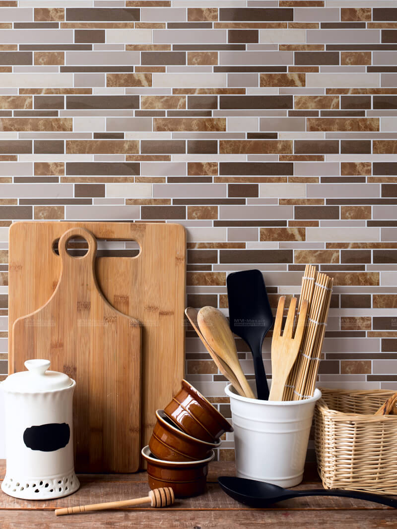 kitchen backsplash with self adhesive wall tiles