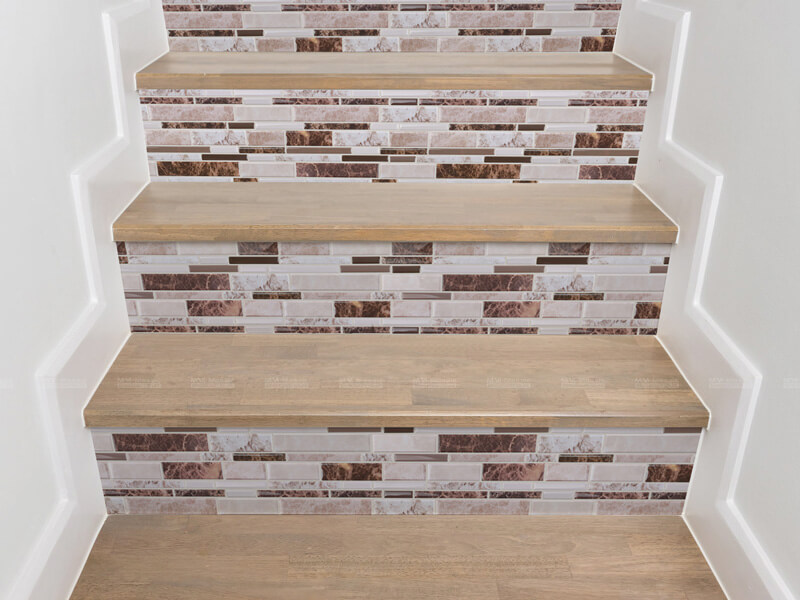 Stairs Riser with self adhesive mosaic tiles