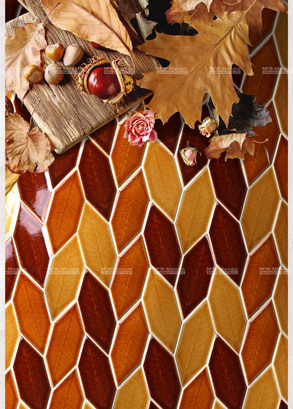 maple leaf mosaic pattern for wall accent ZOC5001.jpg