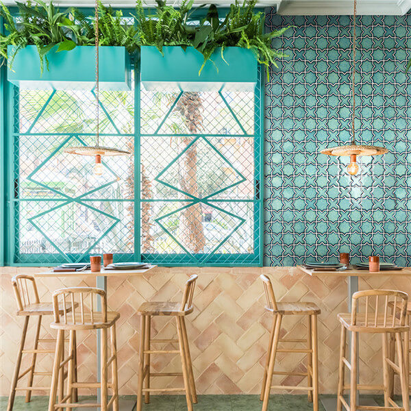 interior design blogs with star cross mosaic tile