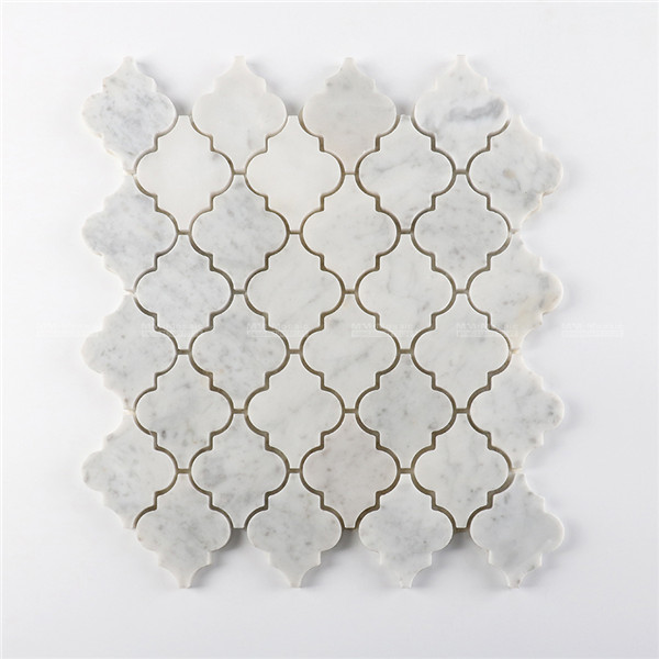 Italian marble carrara white arabesque waterjet tile ZOE5903.jpg