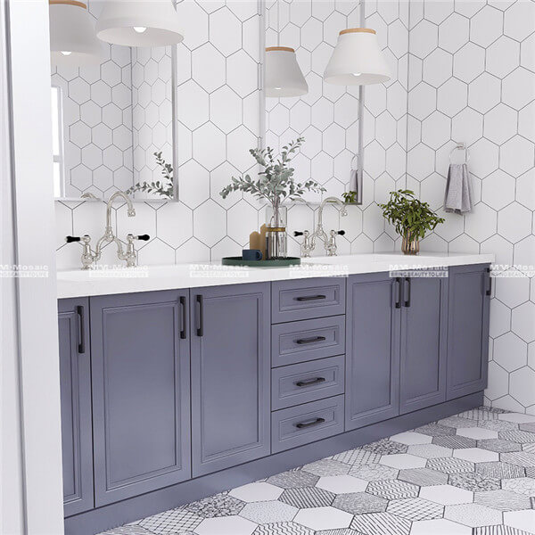 Linear Pattern Bathroom Floor Tiles Wholesale
