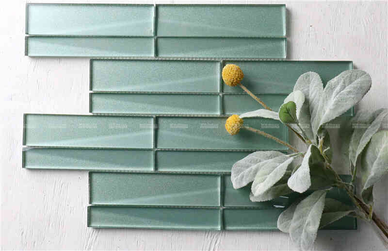 green crystal glass mosaic