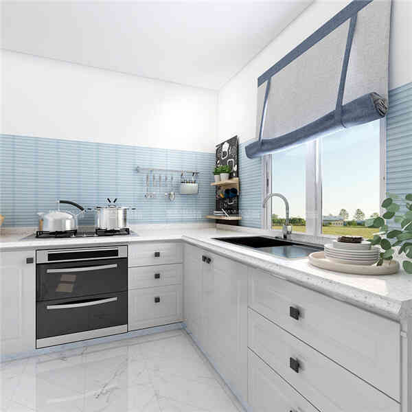 kitchen design with porcelain mosaic tiles