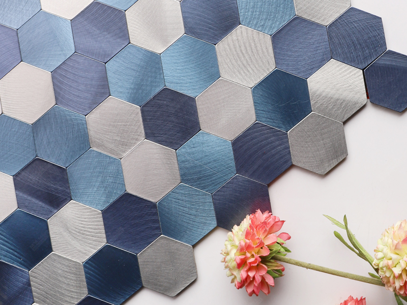 self adhesive wallpaper with hexagon shape