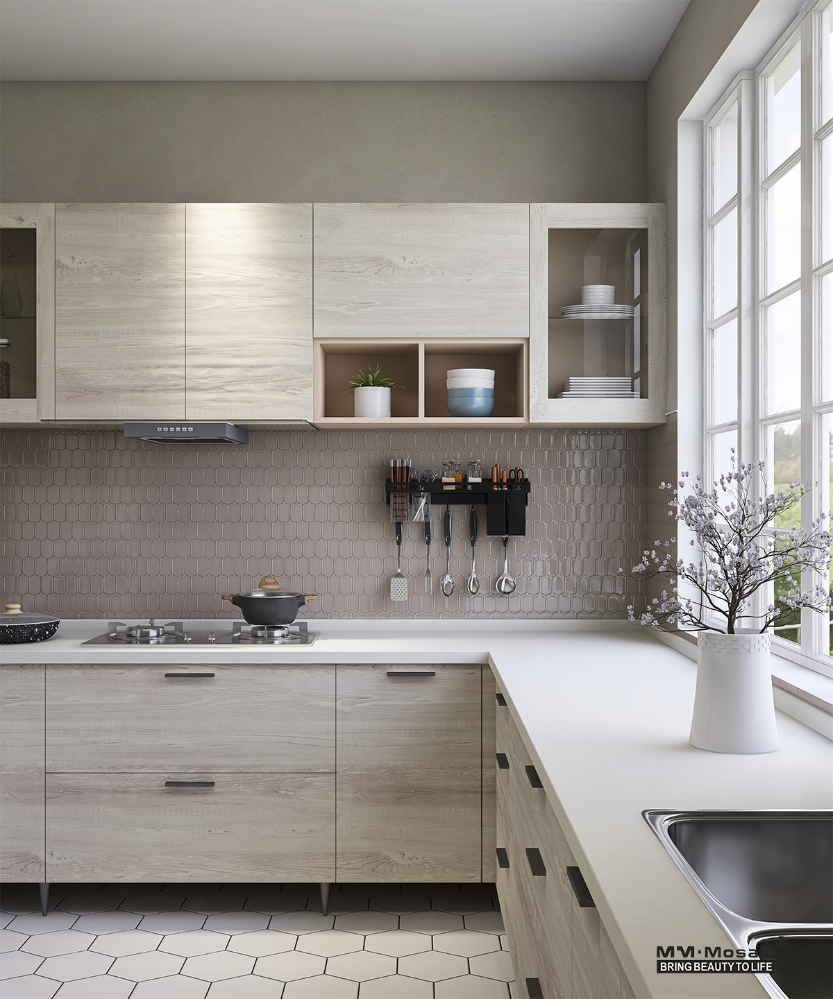 arabesque tile for kitchen wall ZGD9301