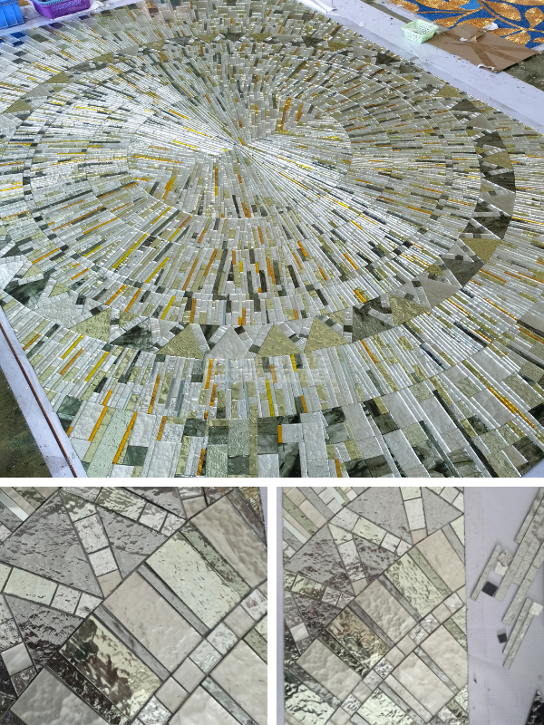 mirror glass mosaic art mural