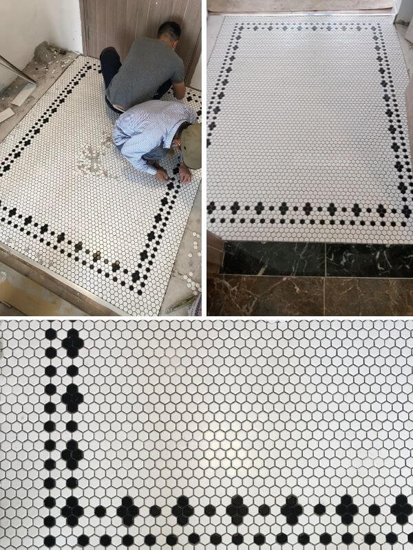 hexagon pattern floor for entryway