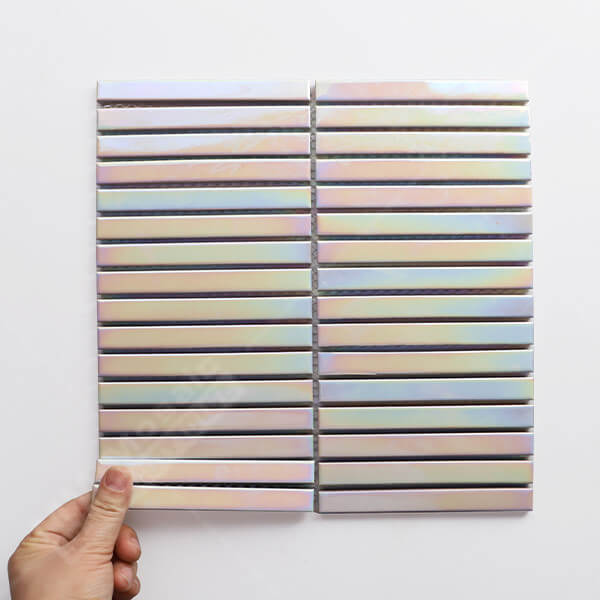 15x145mm gradient iridescent glazed mosaic tile ZOH9901