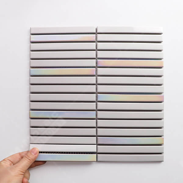 15x145mm gradient iridescent glazed mosaic tile ZOH9902