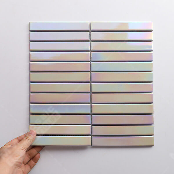 22x145mm gradient iridescent glazed mosaic tile ZOH9903